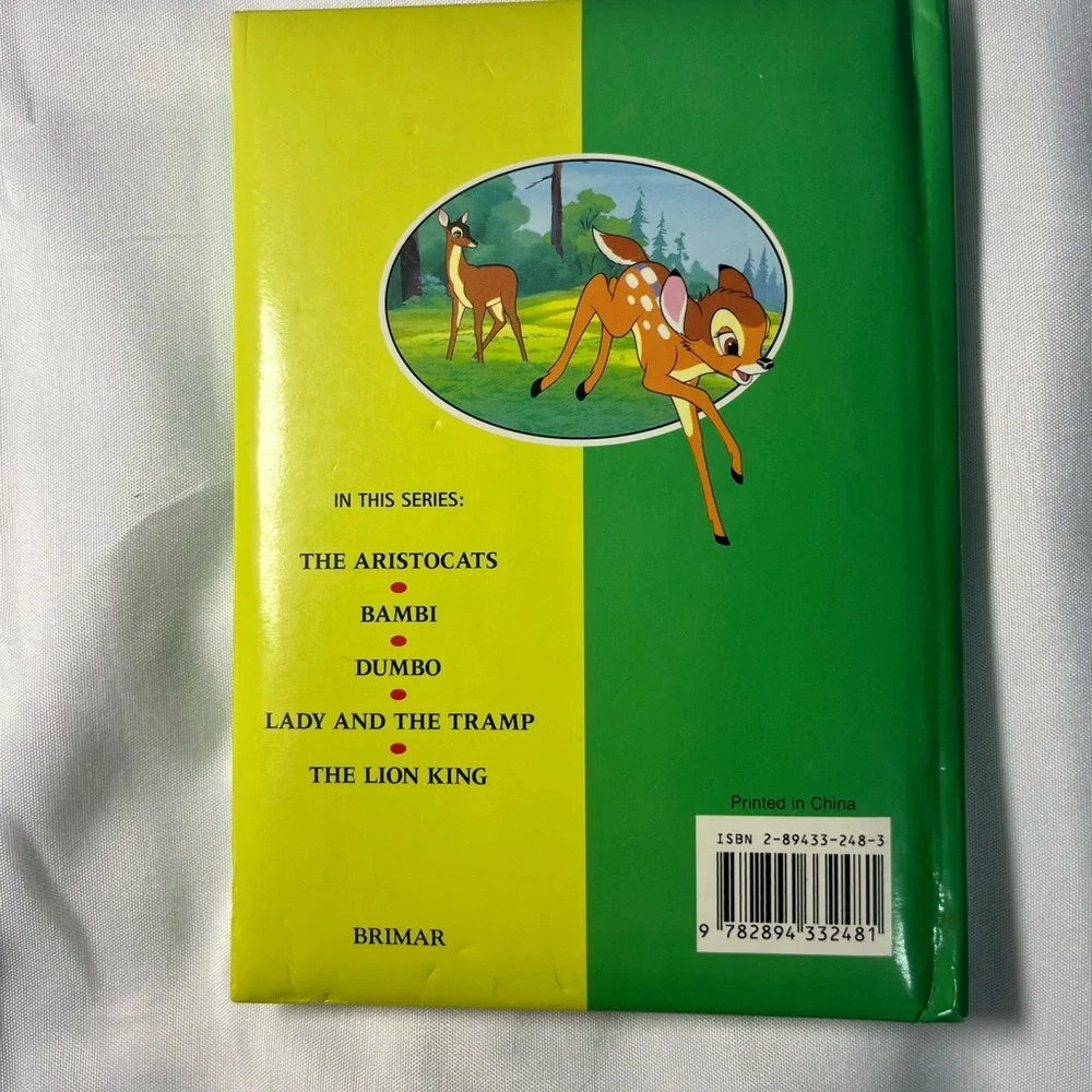 Vintage 1996‎ Disney Bambi Mini Book Deer Fawn Story Life in Woods